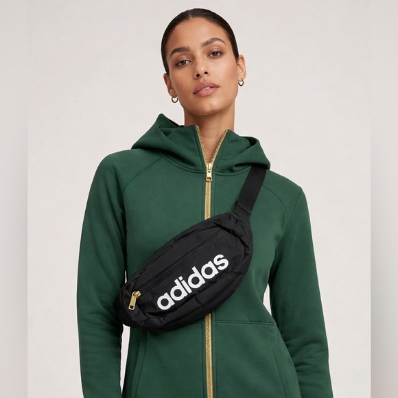 adidas Handbags - adidas Black Crossbody Bag with White Logo